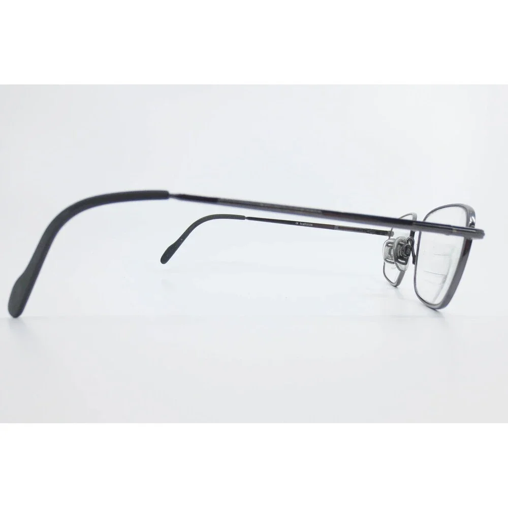 Van Heusen Albert GUN 140 Rectangular Gunmetal Metal Eyeglasses Frames 54-19